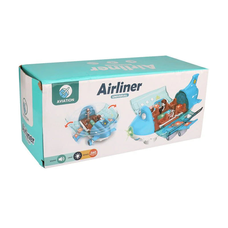 Simulation Model 360 Rotating Music Light Children's Toy Airplane